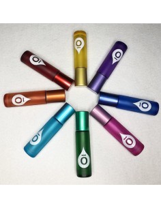 Gekleurde gerookt glazen roller fles 2