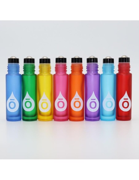 Gekleurde gerookt glazen roller fles