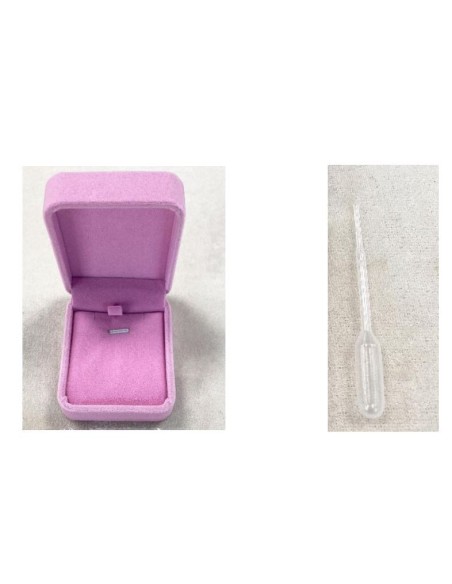 Collier bouteiller de parfum en quartz rose