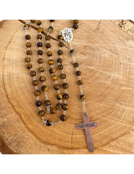  Rosario di perle di tigre