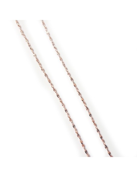 S-Fantasie-Metallkette aus 925er Silber mit Roségoldbeschichtung - 45 cm