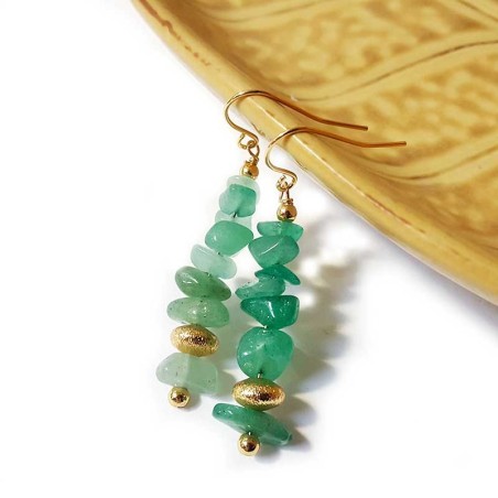 Lot de boucles d'oreilles pendantes rocailles - 11 paires