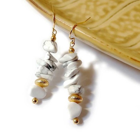 Set di 11 orecchini con perline placcate oro - 11 paia