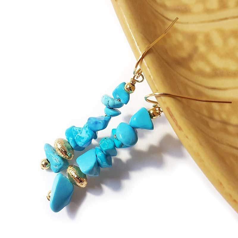 Lot de boucles d'oreilles pendantes rocailles - 11 paires