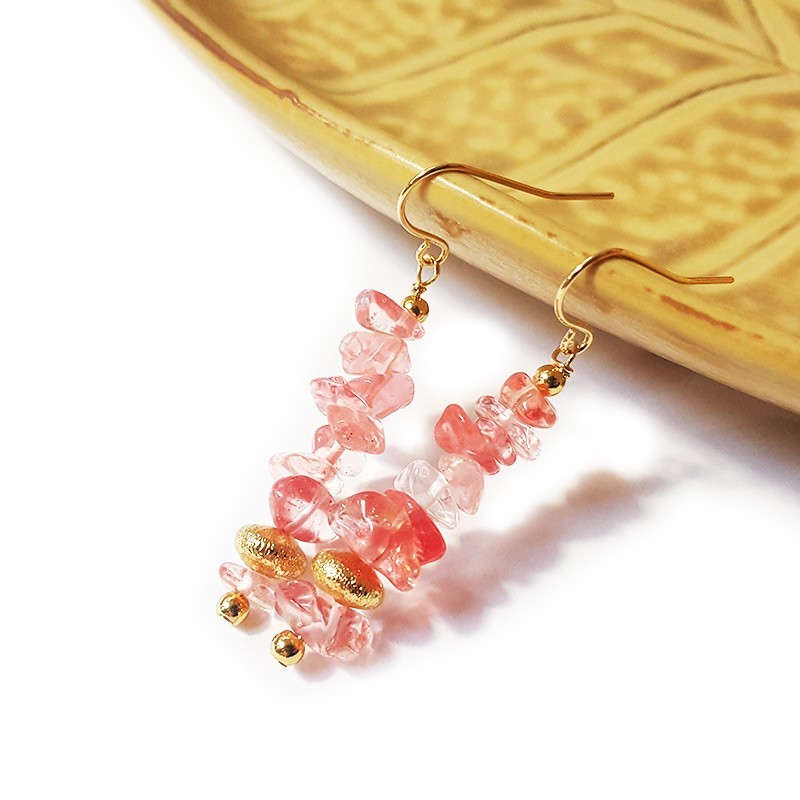 Set of 11 golden seed beads earrings - 11 pairs