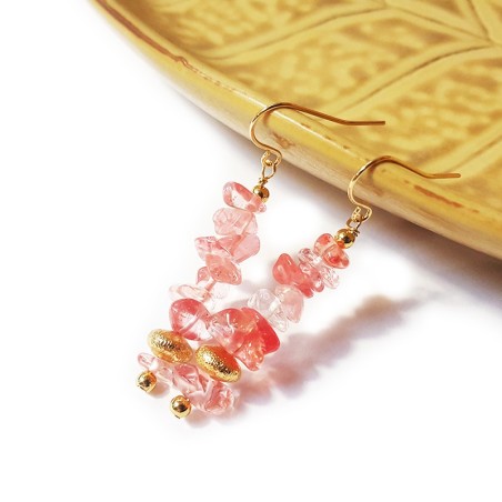 Lot de boucles d'oreilles pendantes rocailles - 11 paires