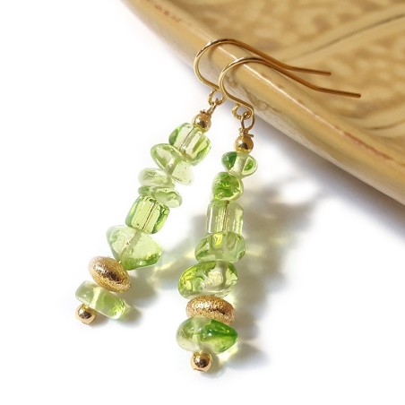 Lot de boucles d'oreilles pendantes rocailles - 11 paires