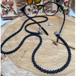 Cordon à lunettes - Pierre de lave - lot de 5 pièces 2