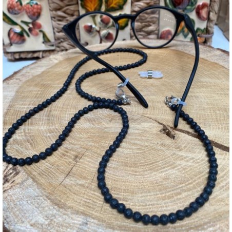 Cordoncino per occhiali - Pietra lavica - set di 5 pezzi