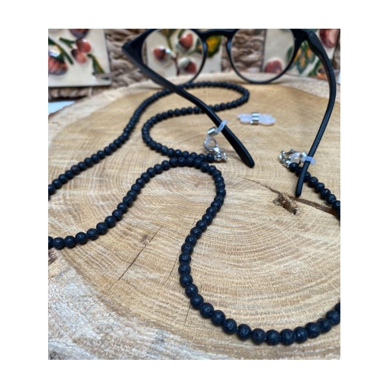 Cordón para gafas - Piedra de lava - juego de 5 piezas