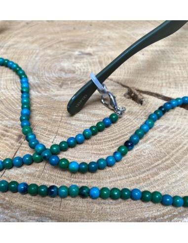 Glazen koord - Turquoise - set van 5 stuks