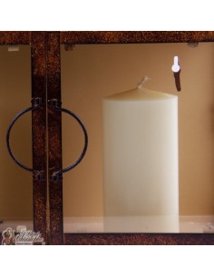 Lanterne murale fer forgé couleur rouille 2