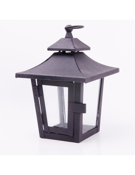 Black wrought iron lantern