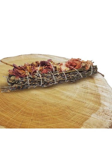 Sage bundle with lavender and flowers - 12 cm