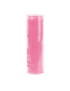 Candela in vetro rosa colorato in massa