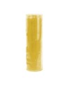 Candle in yellow glass colored in the mass