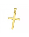 Pendentif croix dorée simple - argent 925 plaqué or