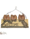 Deko-Katze welcome zum Aufhängen