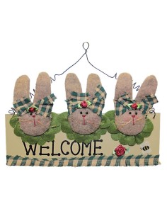 Plaque welcome Petits Lapins