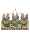 Plaque welcome Petits Lapins