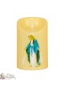 Led candle with flickering flame - Miraculous Virgin