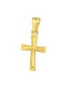 Cross pendant - 925 silver - gold plated 