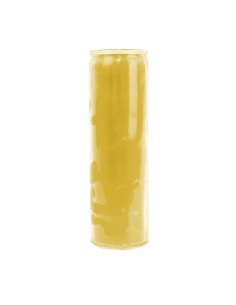 Candle in yellow glass colored in the mass