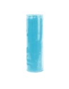 Candle in light blue glass colored in the mass