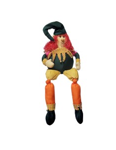 Elfe sitzende Deko zum Posieren - rot