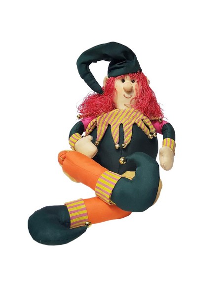 Elf sitting decoration to pose - red