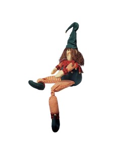 Sitting elf decoration to stand - brown 2