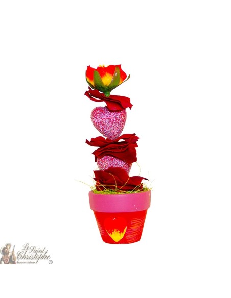 Ramos de flores - maceta roja