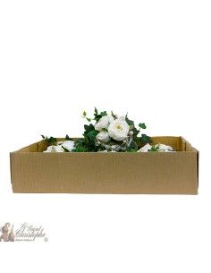 Bouquet of flowers in white wreath 2