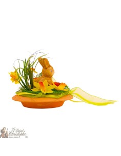 Décoration de table petit lapin fleuri 2