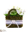Bouquet de fleurs artificielles - panier fleuri