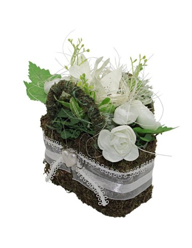 Bouquet de fleurs artificielles - panier fleuri