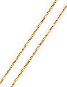 Chaîne gourmette MH argent 925 plaquée or 50 cm