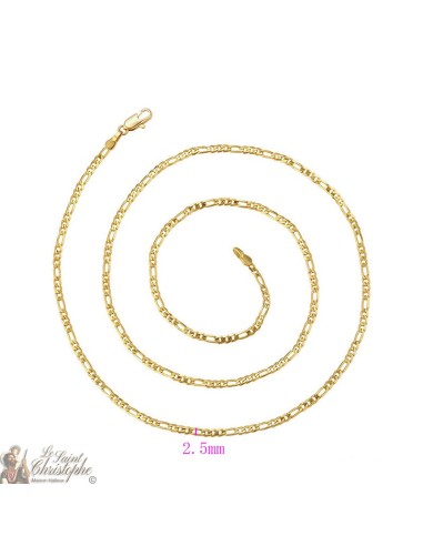 24K gold plated Figaro chain 60 cm