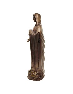 Statue Vierge Marie Triptyque résine bronze - 27 cm 2