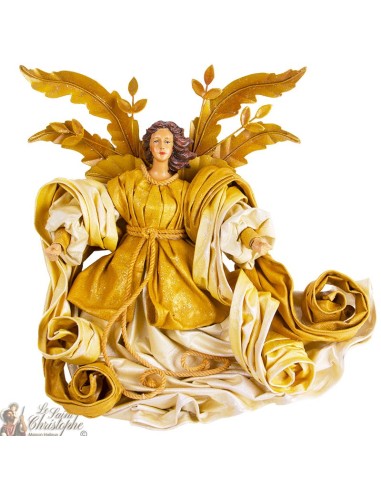 Ange doré et drapé à suspendre 30 cm 
