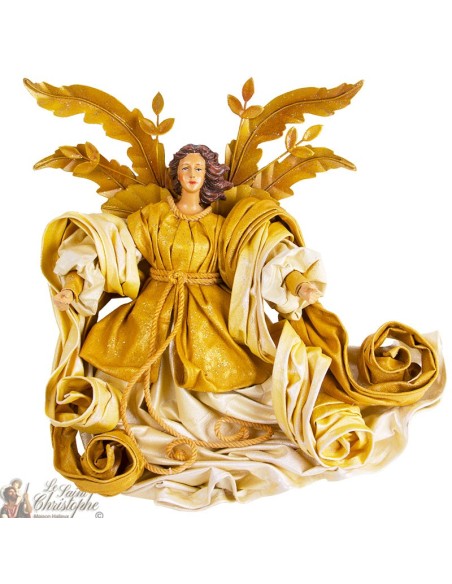 Ange doré et drapé à suspendre 30 cm 