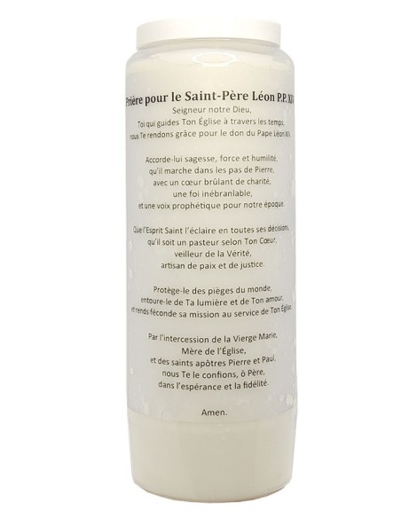 Bougie de neuvaine au Pape Léon XIV