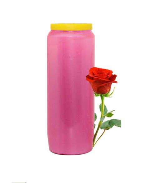 Bougies Neuvaines Roses Claires Parfum de Rose