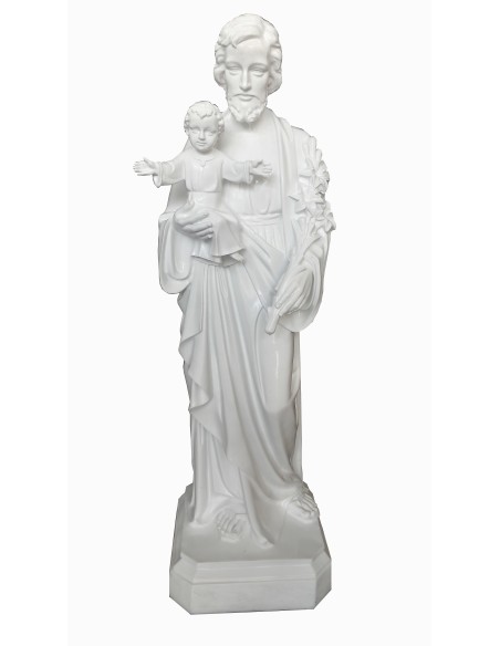 Saint Joseph robe blanche 120 cm
