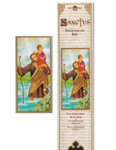 Pochette encens "Saint Christophe" - 15 pces - 60gr