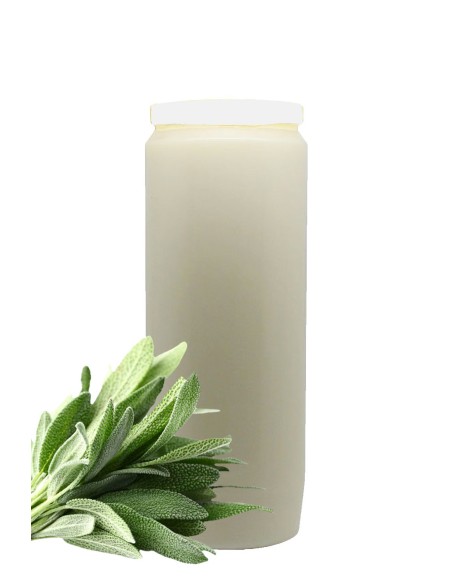 Bougies Neuvaines - Blanches - parfum sauge