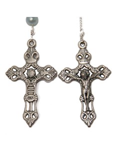 Chapelet collier perles bleues 2