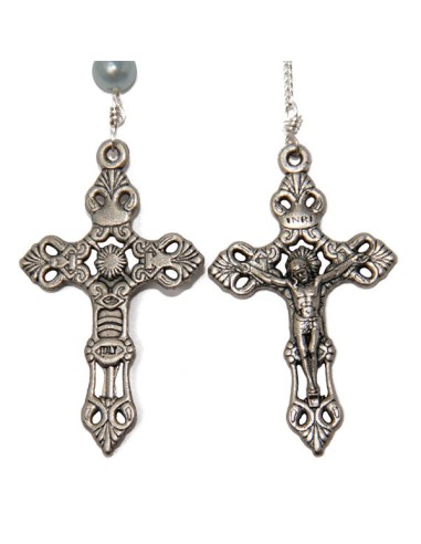 Chapelet collier perles bleues