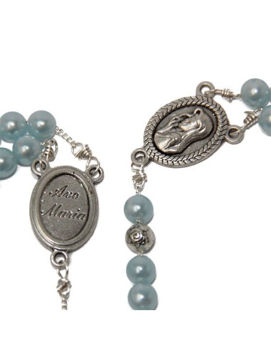 Chapelet collier perles bleues