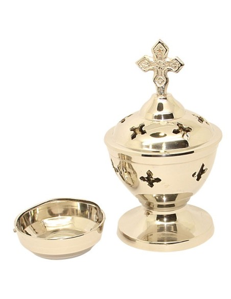 Encensoir Eglise de table avec croix, argenté